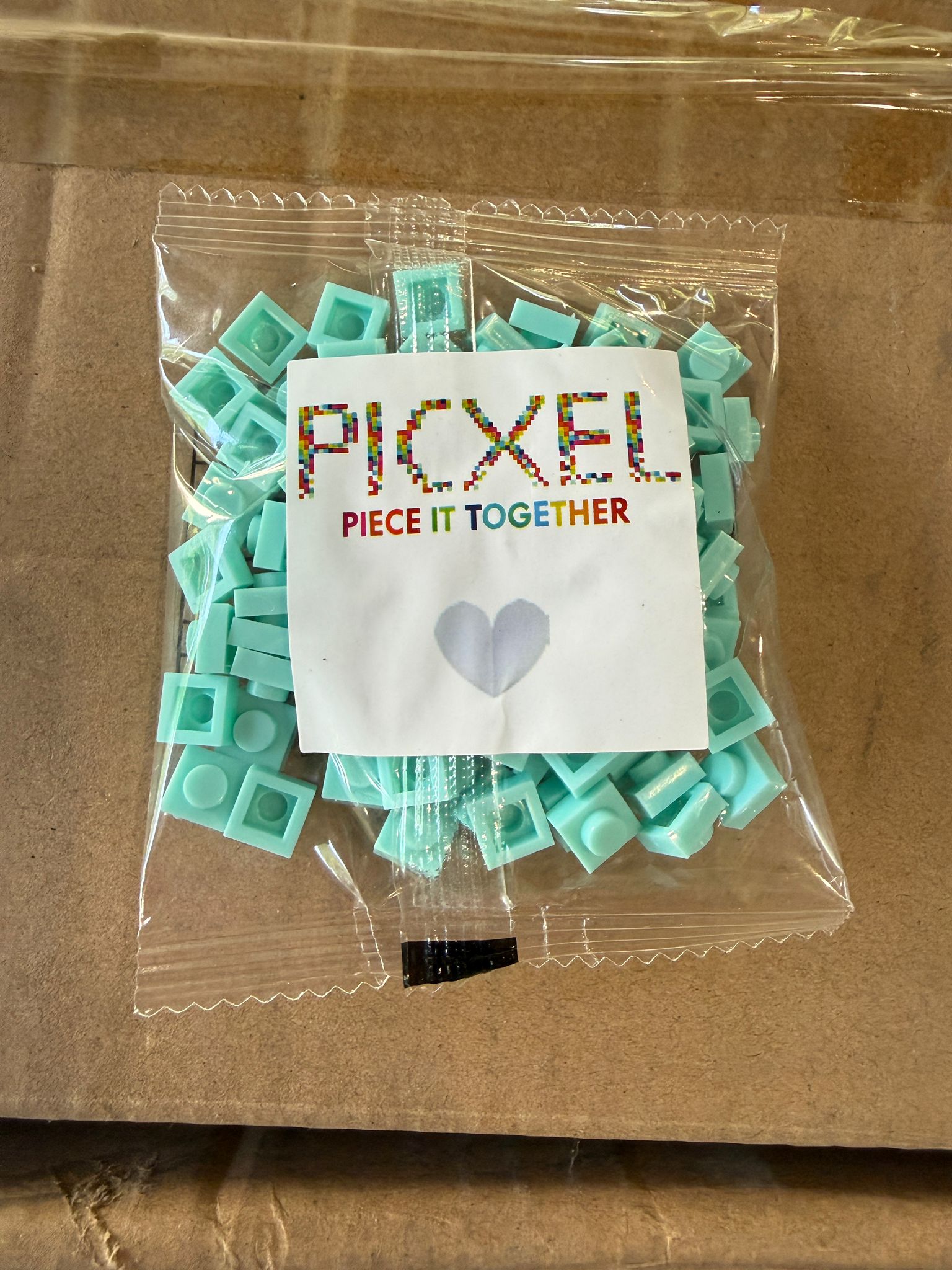 A bag of sorted PICXEL bricks